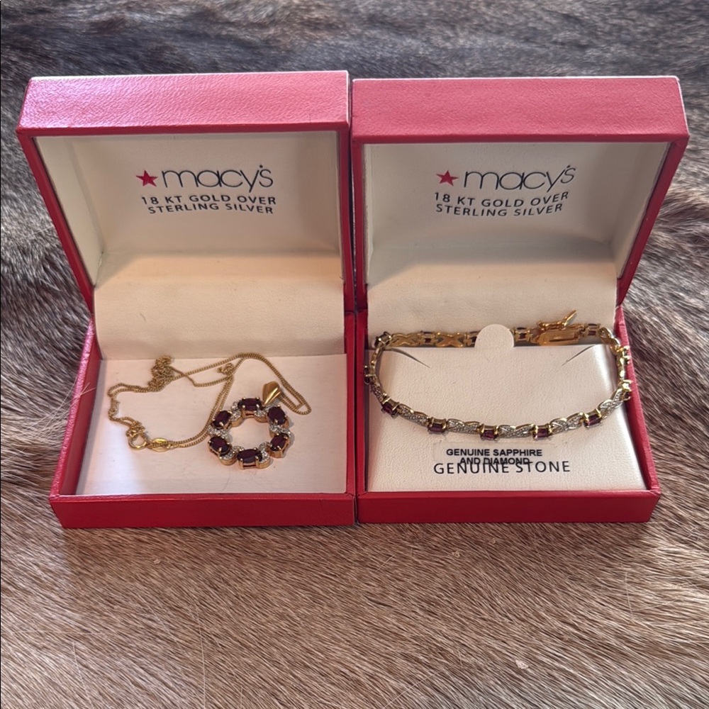 Macy's Gold and Purple Jewelry Set